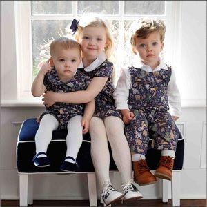 Classic Prep Navy and White Kids One Piece